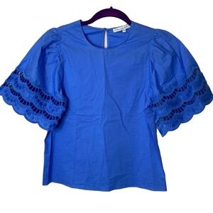 English Factory scalloped sleeve top